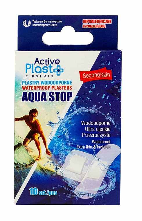 Wodoodporne plastry opatrunkowe - Ntrade Active Plast First Aid Waterproof Plasters Aqua Stop Mix — Zdjęcie N1