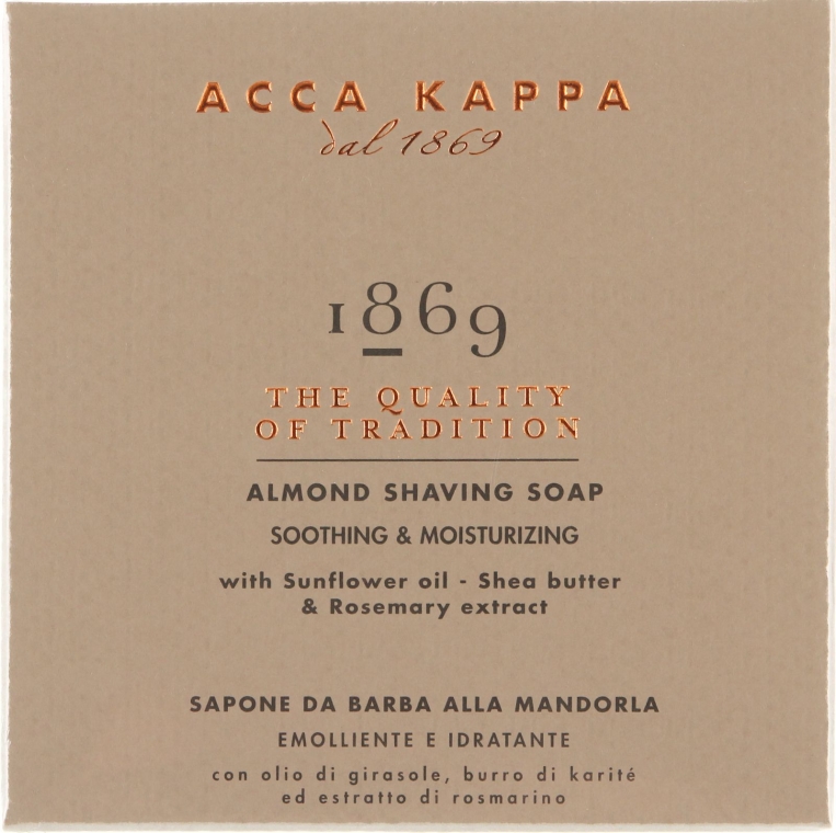 Migdałowe mydło do golenia - Acca Kappa 1869 Soap — Zdjęcie N1