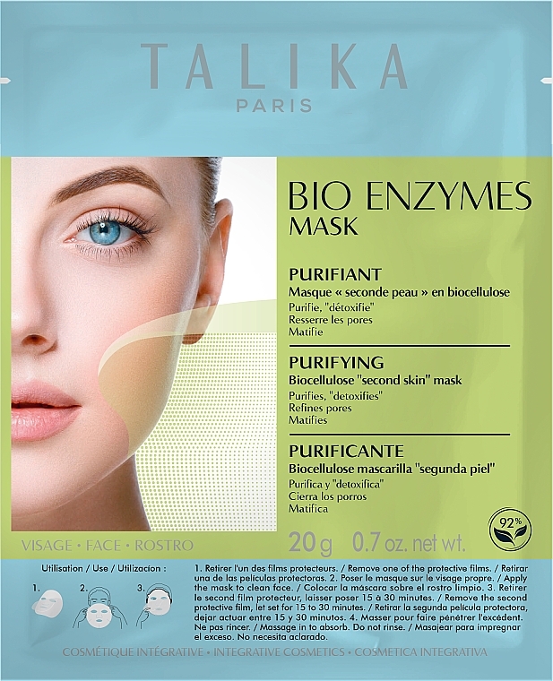 Oczyszczająca maska bioenzymatyczna na tkaninie do twarzy - Talika Bio Enzymes Purifying Mask — Zdjęcie N1