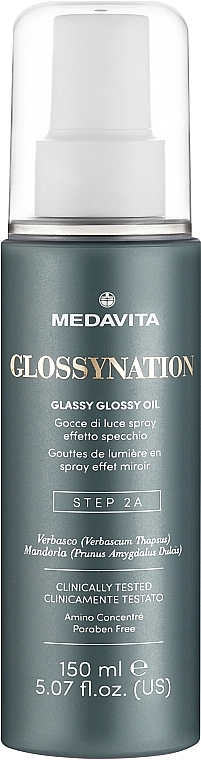 Spray z efektem lustra Krok 2A - Medavita Glossynation Glassy Glossy Oil Step 2A — Zdjęcie N1