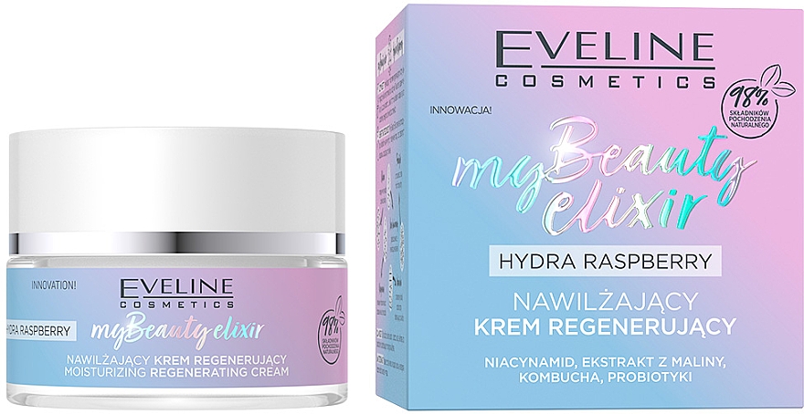 Nawilżający krem regenerujący do twarzy - Eveline Cosmetics My Beauty Elixir