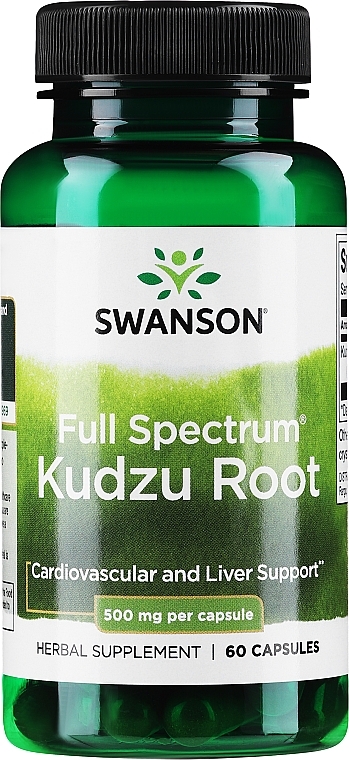 Suplement diety z korzenia Kudzu, 500 mg - Swanson Kudzu Root 500 mg — Zdjęcie N1