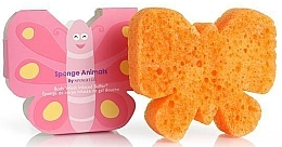 Kup Gąbka pod prysznic dla dzieci wielokrotnego użytku, motyl - Spongelle Animals Sponge Butterfly Body Wash Infused Buffer