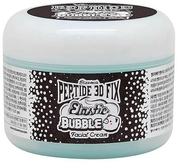 Odmładzający bąbelkowy krem ​​do twarzy - Elizavecca Peptide 3D Fix Elastic Bubble Facial Cream — Zdjęcie N1