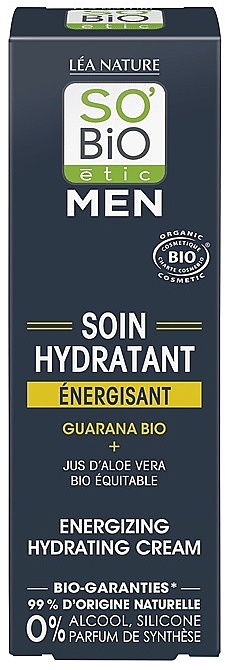 Krem do twarzy - So'Bio Etic Men Energising Hydrating Cream — Zdjęcie N1