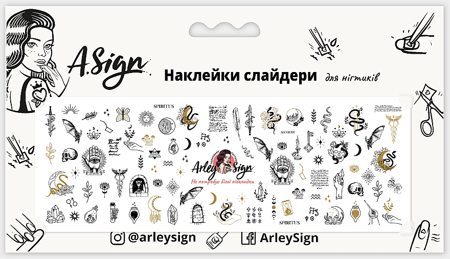 Naklejki na paznokcie Spiritus - Arley Sign — Zdjęcie N1