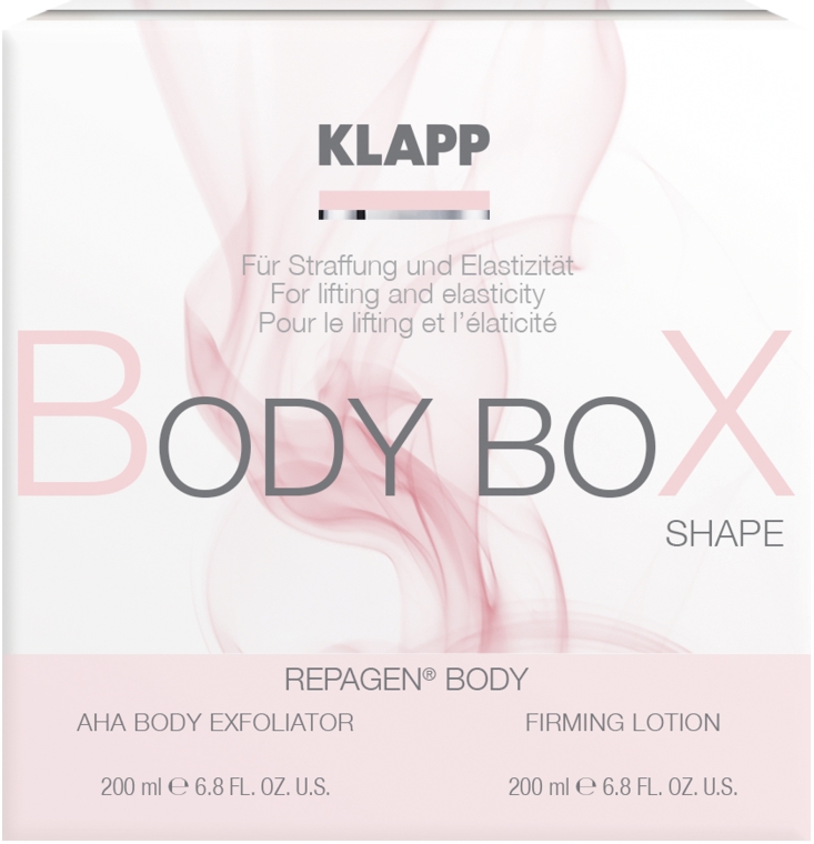 Zestaw do ujędrniania ciała - Klapp Repagen Body Box Shape (peel 200 ml + b/lot 200 ml) — Zdjęcie N1