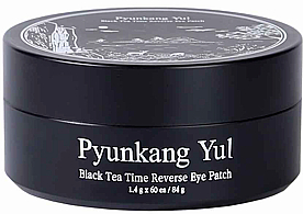 Rozjaśniająco-nawilżające płatki hydrożelowe pod oczy - Pyunkang Yul Black Tea Time Reverse Eye Patch
