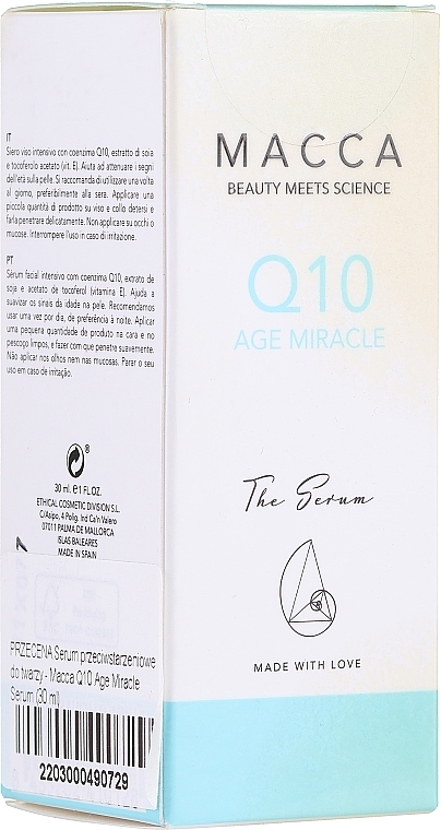 PRZECENA! Serum przeciwstarzeniowe do twarzy - Macca Q10 Age Miracle Serum * — Zdjęcie N1