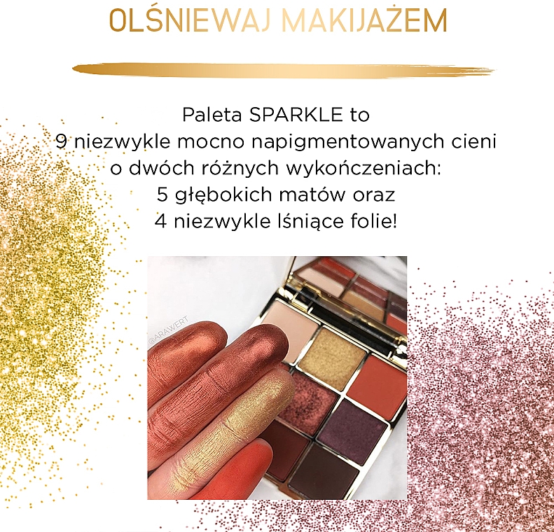 Paleta 9 cieni do powiek - Eveline Cosmetics Sparkle — Zdjęcie N3