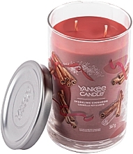 Świeca zapachowa w szkle, Sparkling Cinnamon, 2 knoty - Yankee Candle Sparkling Cinnamon — Zdjęcie N2