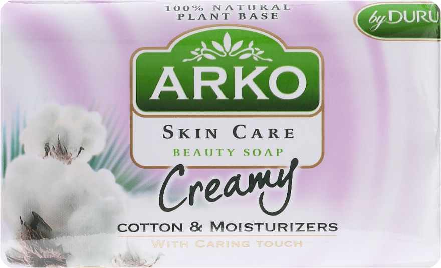 Mydło w kostce do rąk Bawełna - Arko Beauty Soap Creamy Cotton & Cream — Zdjęcie N1