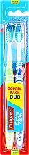 Szczoteczki do zębów, średnia twardość, zielona + niebieska - Colgate Expert Cleaning Medium Toothbrush — Zdjęcie N1