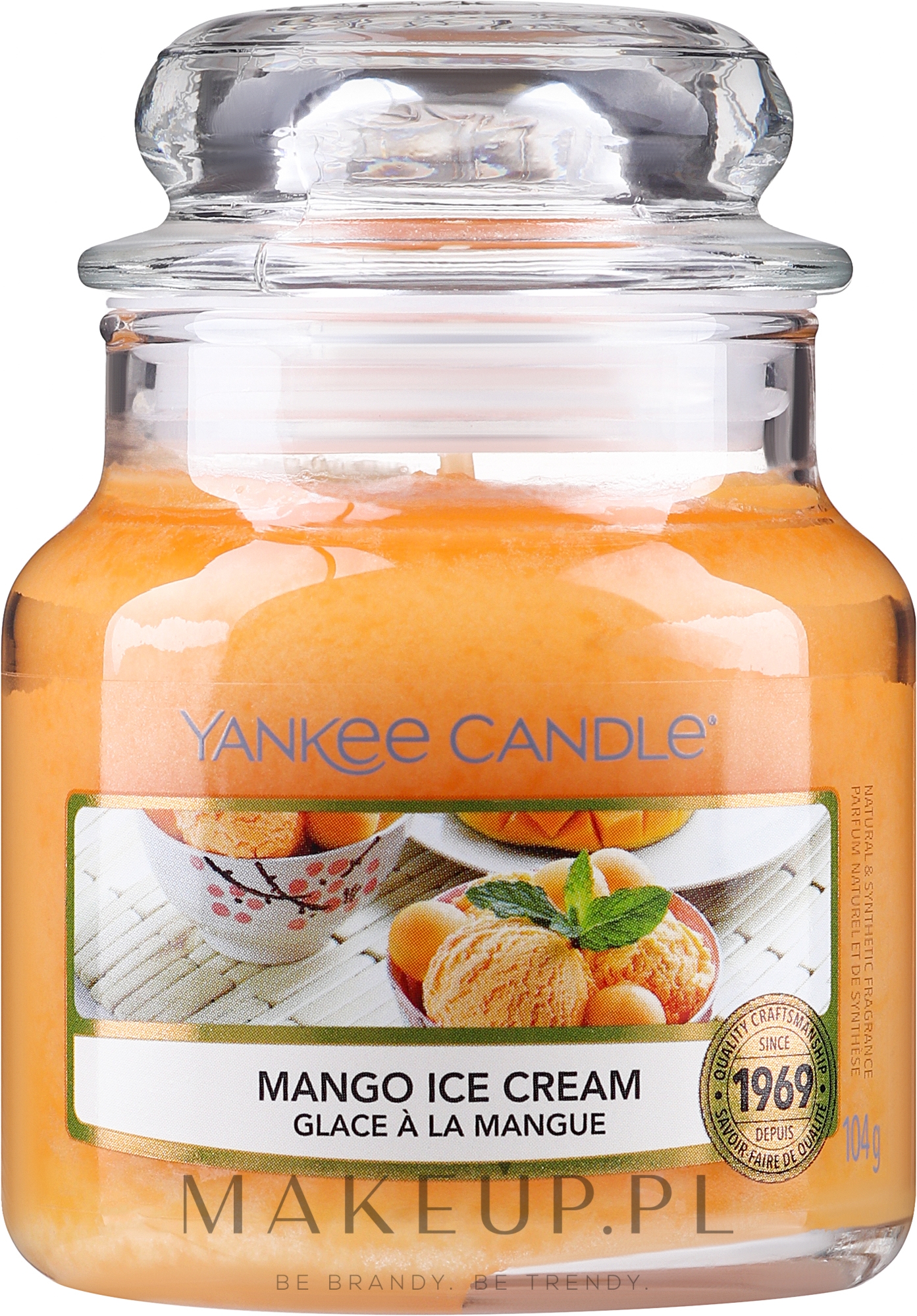 Świeca zapachowa w słoiku - Yankee Candle Mango Ice Cream Candle — Zdjęcie 104 g