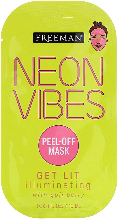Rozświetlająca maseczka typu peel-off - Freeman Beauty Neon Vibes Get Lit Illuminating Peel-Off Beauty Mask — Zdjęcie N1