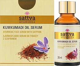 Ajurwedyjski olejek kumkumadi do twarzy - Sattva Kumkumadi Oil Serum — Zdjęcie N2