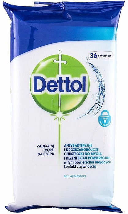 Chusteczki antybakteryjne do mycia i dezynfekcji - Dettol Antibacterial Cleansing Surface Wipes — Zdjęcie N1