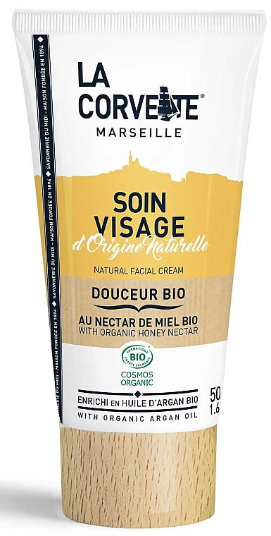 Naturalny krem do twarzy Miód i olej arganowy - La Corvette Soin Visage Natural Face Cream — Zdjęcie N1