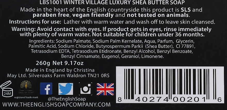 Mydło w kostce Boże Narodzenie - The English Soap Company Winter Village Gift Soap — Zdjęcie N2