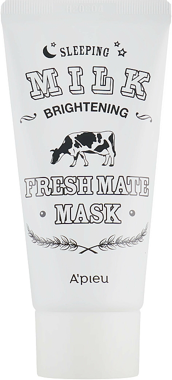 Maseczka do twarzy na noc z proteinami mleka dla promiennej i rozświetlonej cery - A'pieu Fresh Mate — Zdjęcie N1