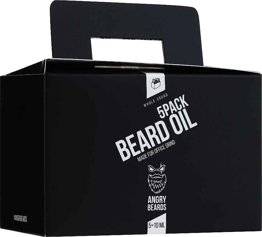Zestaw - Angry Beards 5pack Beard Oil (beard/oil/5x10ml) — Zdjęcie N1