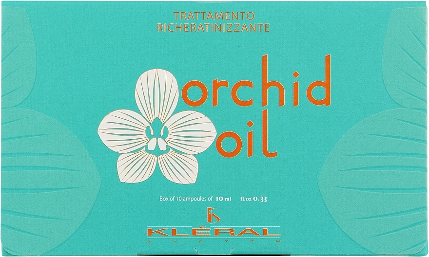 Kuracja w ampułkach wzmacniająca i odżywiająca włosy (z olejkiem z orchidei) - Kleral System Orchid Oil Vials