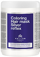 Kup PRZECENA! Maska do włosów niwelująca żółte tony - Kallos Cosmetics Coloring Hair Mask Silver Reflex *