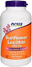 Lecytyna słonecznikowa 1200 mg , żelatynowe kapsułki - Now Foods Sunflower Lecithin 1200mg Softgels — Zdjęcie N2