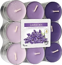 Tealight Lawenda, 18 szt. - Bispol Lavender Scented Candles — Zdjęcie N1