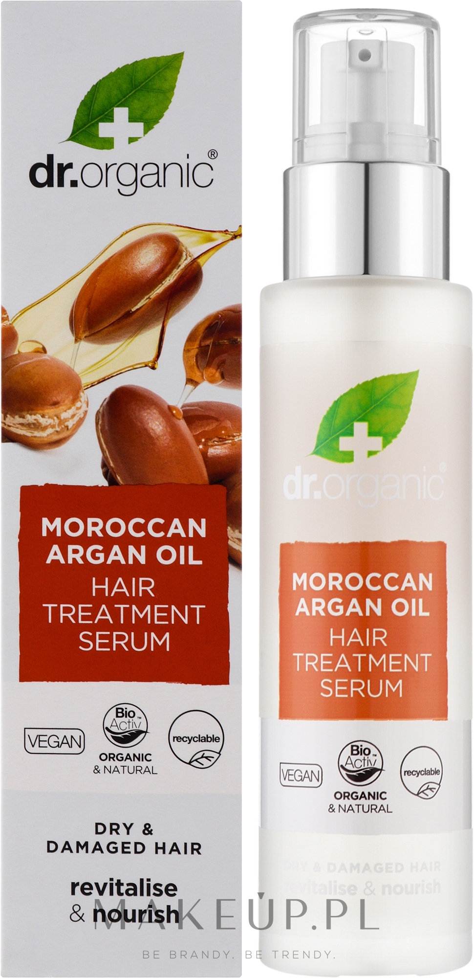 Serum do włosów z olejem arganowym - Dr Organic Bioactive Haircare Moroccan Argan Oil Hair Treatment Serum — Zdjęcie 100 ml