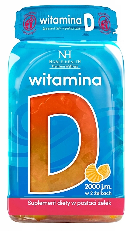 WYPRZEDAŻ Suplement diety w postaci żelek Witamina D - Noble Health Vitamin D * — Zdjęcie N1