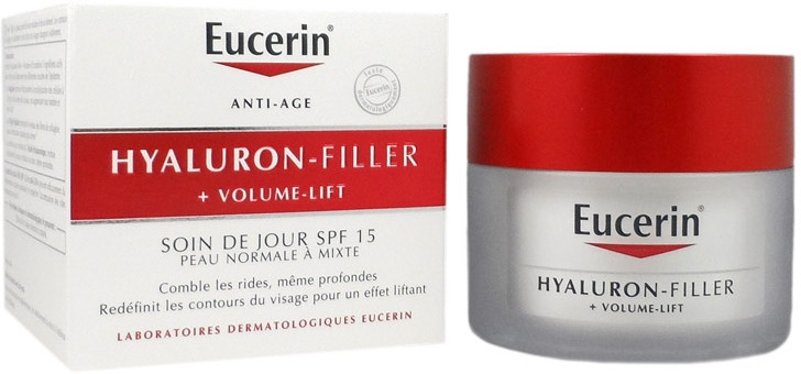 Krem na dzień do skóry normalnej i mieszanej - Eucerin Hyaluron-Filler+Volume-Lift Day Cream SPF15 — Zdjęcie N2