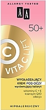 Wygładzający krem pod oczy wyrównujący koloryt 50+ - AA Vita C Lift — Zdjęcie N3