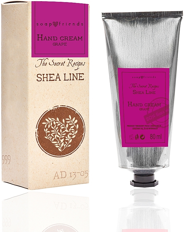 Krem do rąk z masłem shea Winogrono - Soap&Friends Shea Line Hand Cream Grape — Zdjęcie N1