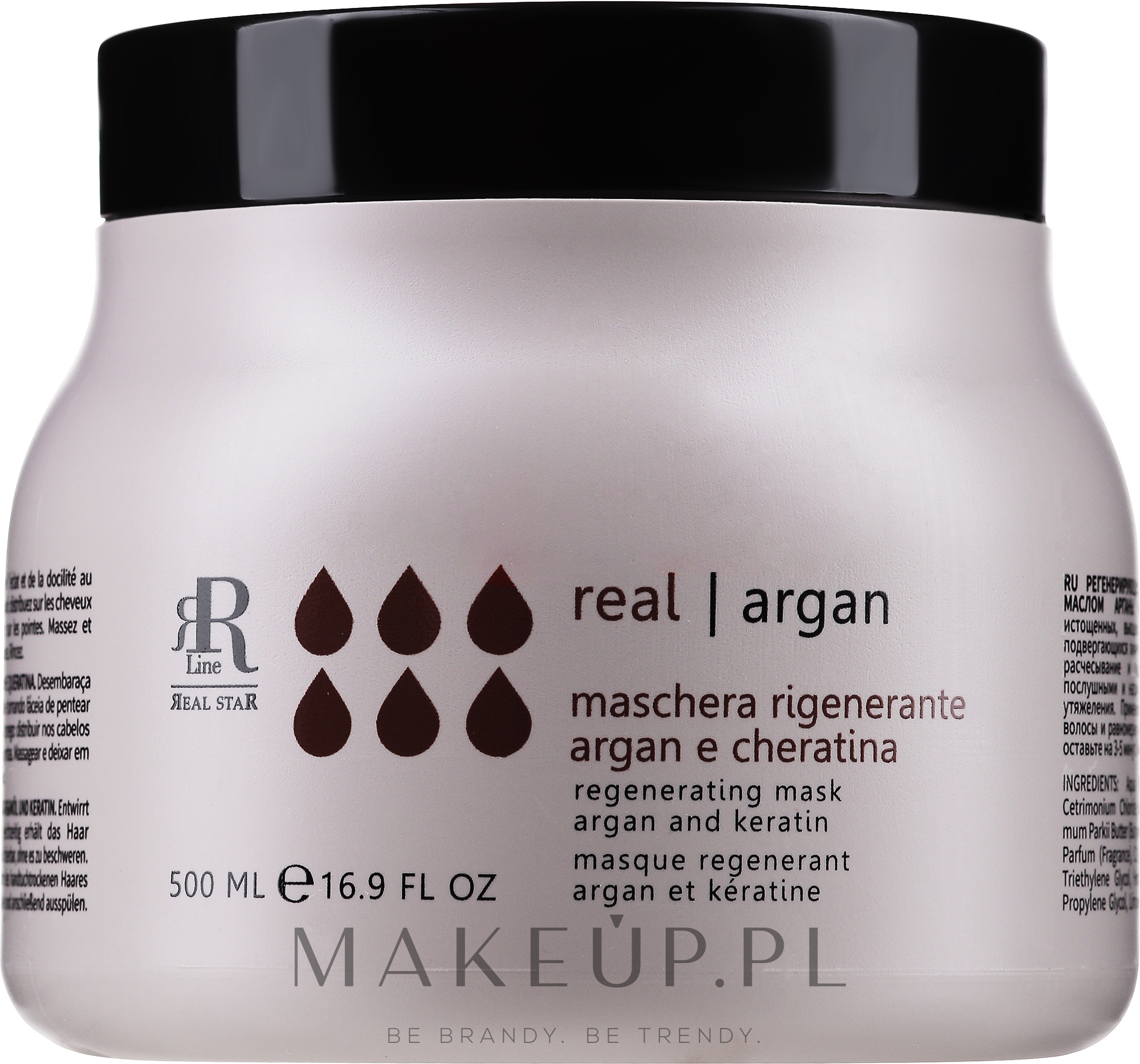 Maska do włosów z olejem arganowym i keratyną - RR Line Argan Star Mask — Zdjęcie 500 ml