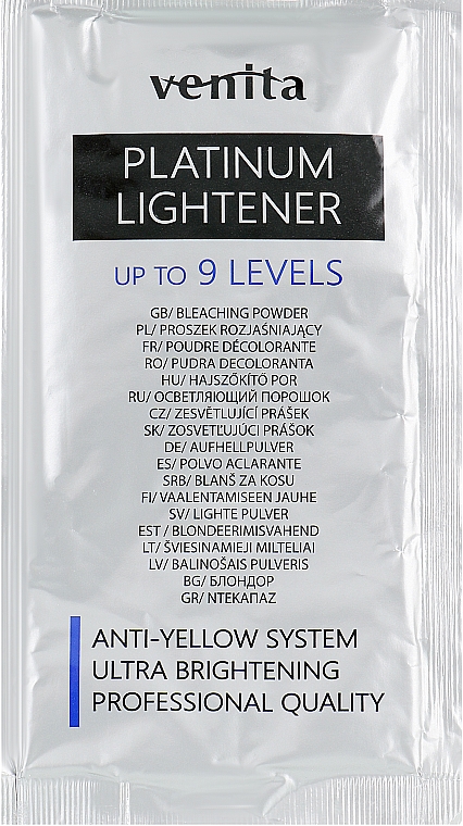 Puder utrwalający do włosów - Venita Platinum Lightener 12% Activator (proszek)