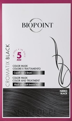 Koloryzująca maska ​​do włosów - Biopoint Cromatix Color Mask  — Zdjęcie Black