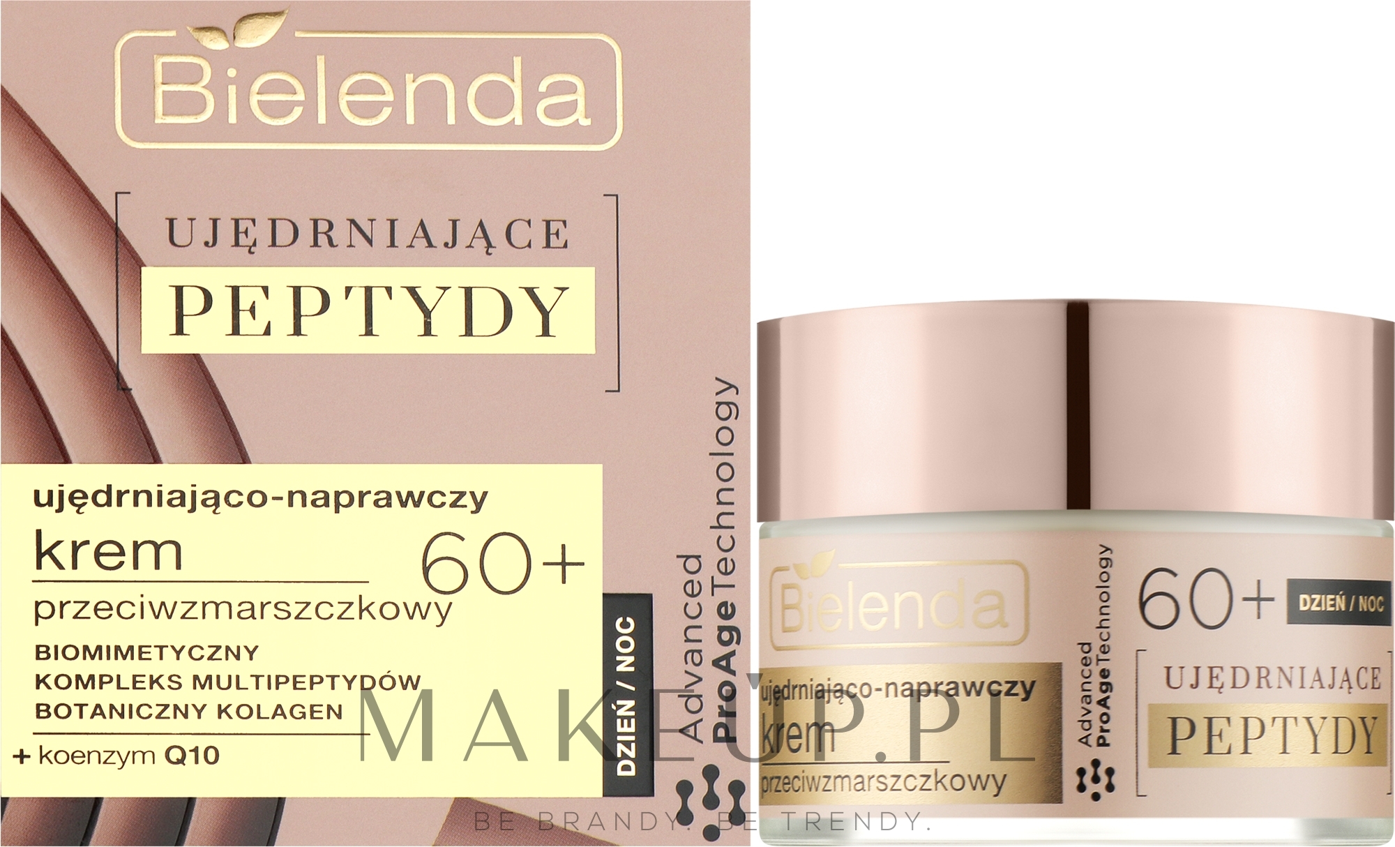 Ujędrniająco-regenerujący krem przeciwzmarszczkowy na dzień i na noc 60+ - Bielenda Firming Peptides Advanced ProAge Technology — Zdjęcie 50 ml