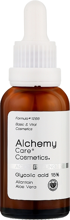 Serum na noc z 15% kwasem glikolowym - Alchemy Care Cosmetics Acids Peeling Glycolic Acid 15% — Zdjęcie N1