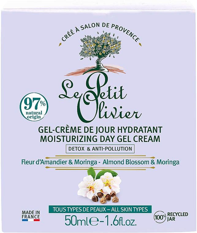 Krem-żel przeciw zanieczyszczeniom Kwiat migdałowca - Le Petit Olivier Anti-Pollution Day Gel Cream Almond Blossom — Zdjęcie N1