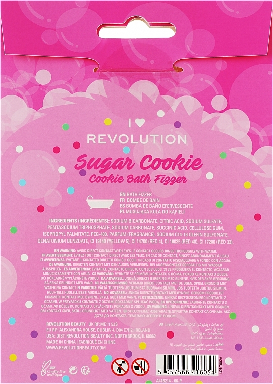 Musujące ciasteczko do kąpieli - I Heart Revolution Sugar Cookie Cookie Bath Fizzer — Zdjęcie N2