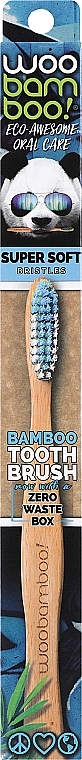 Miękka szczoteczka do zębów, niebieska - Woobamboo Toothbrush Adult Super Soft Zero Waste — Zdjęcie N1