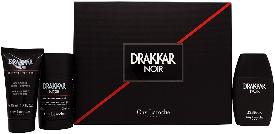 Guy Laroche Drakkar Noir - Zestaw (edt/50ml + s/g/50ml + deo/75ml) — Zdjęcie N2