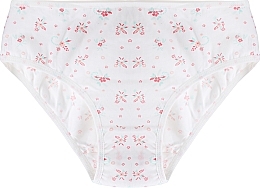 Kup Bawełniane majtki bikini, białe w kwiaty - Moraj