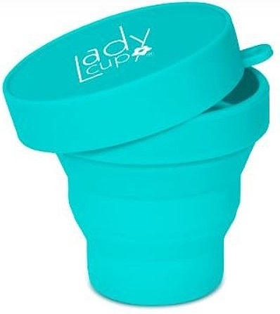 Pojemnik do przechowywania i dezynfekcji kubeczków menstruacyjnych, 150 ml, niebieski - LadyCup — Zdjęcie N1