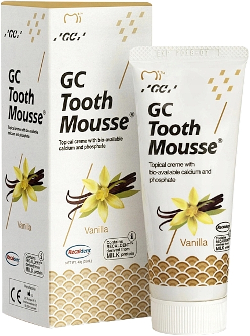 Krem dentystyczny bez fluoru - GC Tooth Mousse Vannilla  — Zdjęcie N1