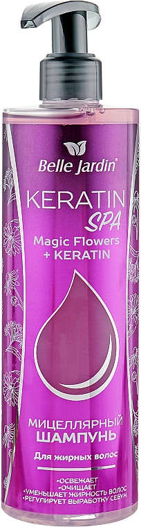 Szampon micelarny do włosów przetłuszczających się - Belle Jardin Keratin SPA Magic Flowers