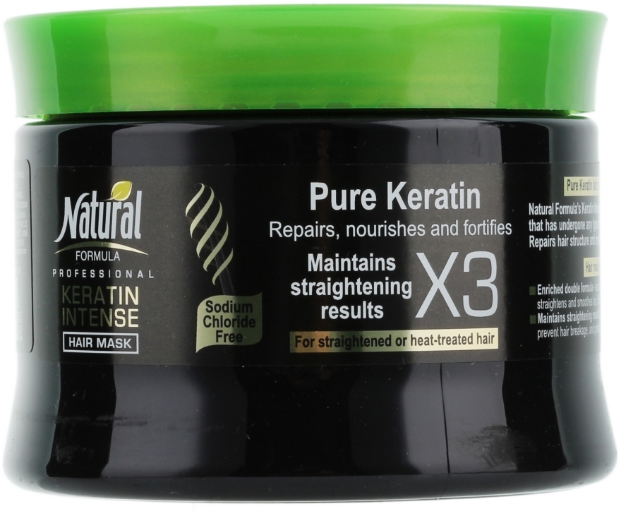 Intensywna maska do włosów na bazie keratyny - Natural Formula Keratin Intense Mask