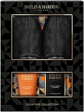 Zestaw - Baylis & Harding Black Pepper & Ginseng Luxury Slipper Gift Set (sh/gel/140ml + soap/100g + slippers/2pcs) — Zdjęcie N1
