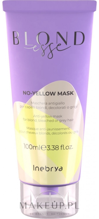 Maska do włosów rozjaśnianych lub siwych - Inebrya Blondesse No-Yellow Mask — Zdjęcie 100 ml